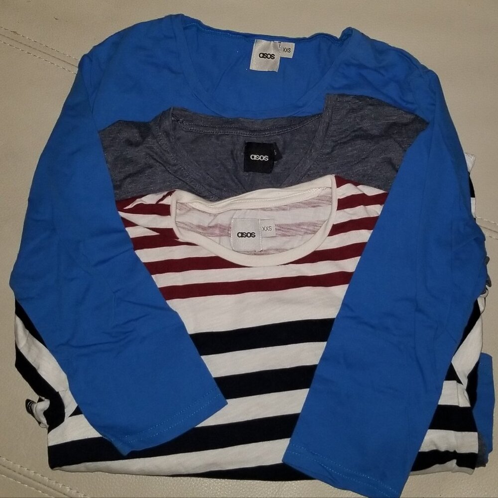 Career Casual Shirts Cotton Basic Solid & Stripes Bundle 1 long 2 short sleeves